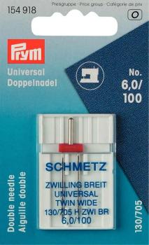 Prym Zwillingsnadel 6,0/100 Universal 154918